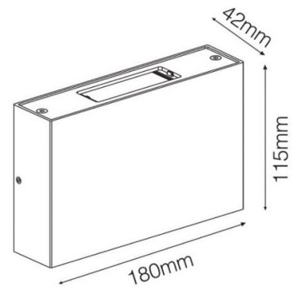 LED2 - LED Utomhus Väggbelysning BLADE 2xLED/12W/230V IP54
