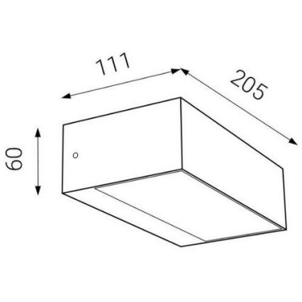 LED2 - LED Utomhus Väggbelysning KVADER LED/9W/230V IP54