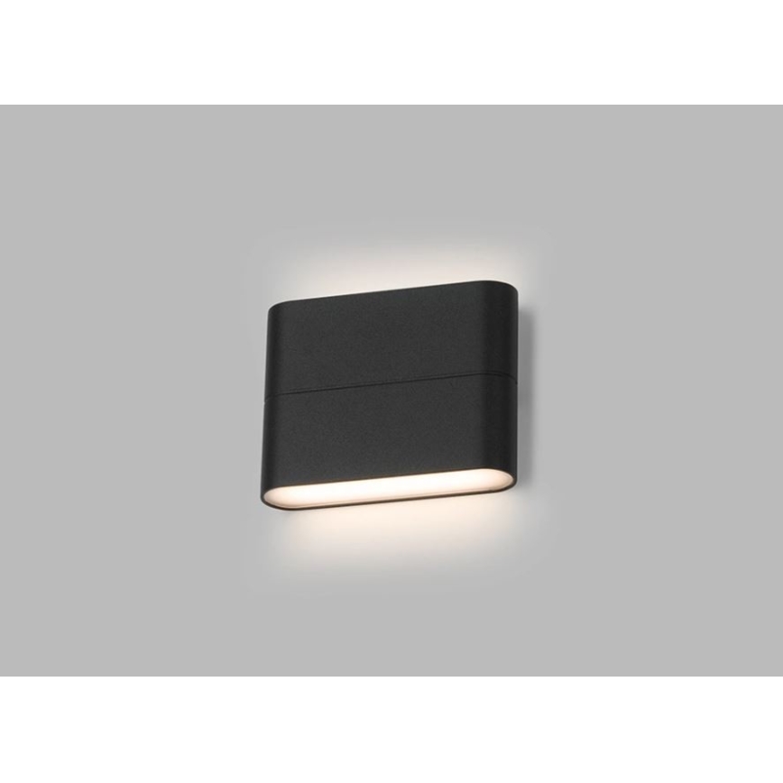LED2 - LED Utomhus Väggbelysning platt 2xLED/3W/230V antracit IP54