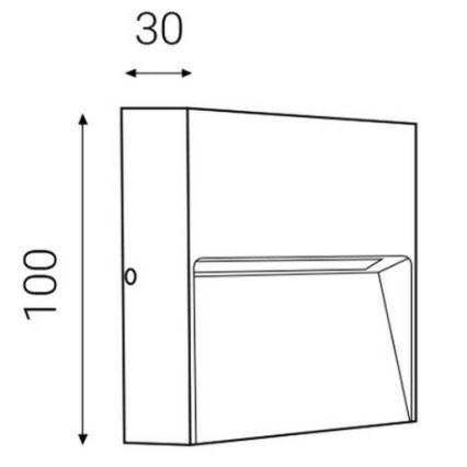 LED2 - LED Utomhus Väggbelysning STEP ON LED/3W/230V antracit IP54