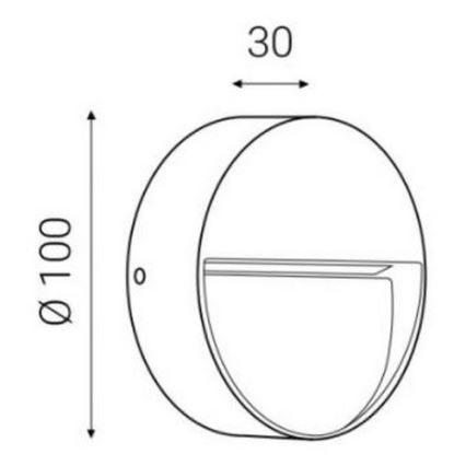 LED2 - LED Utomhus Väggbelysning STEP ON LED/3W/230V IP54