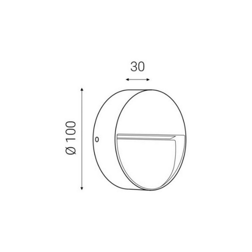 LED2 - LED Utomhus Väggbelysning STEP ON LED/3W/230V IP54