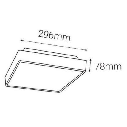 LED2 - LED Utomhusbelysning med en sensor SOLO  LED/16W/230V 3000/4000/6500K IP65