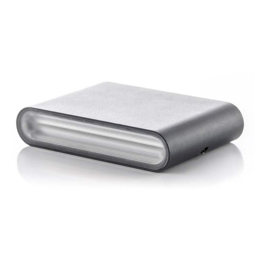 LED2 - LED Utomhus Vägglampa FLAT 2xLED/3W/230V IP65 3000K/4000K/5700K svart