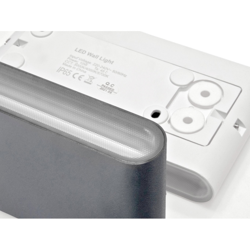 LED2 - LED Utomhus Vägglampa FLAT 2xLED/3W/230V IP65 3000K/4000K/5700K svart