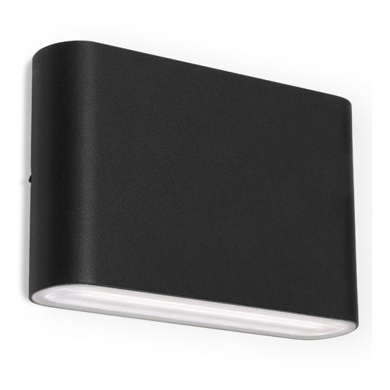 LED2 - LED vägglampa för utomhusbruk FLAT 2xLED/3W/230V IP65 3000K/4000K/5700K svart