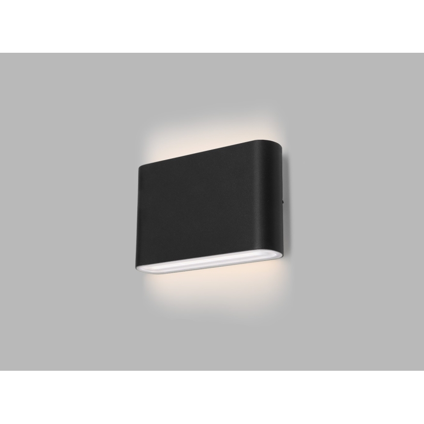 LED2 - LED vägglampa för utomhusbruk FLAT 2xLED/3W/230V IP65 3000K/4000K/5700K svart