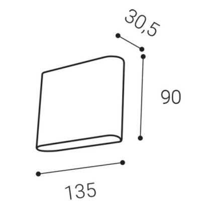 LED2 - LED vägglampa för utomhusbruk FLAT 2xLED/3W/230V IP65 3000K/4000K/5700K svart
