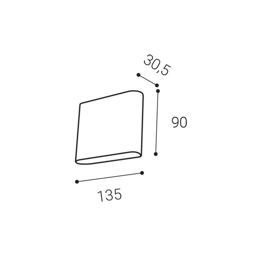 LED2 - LED vägglampa för utomhusbruk FLAT 2xLED/3W/230V IP65 3000K/4000K/5700K svart