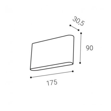 LED2 - LED vägglampa för utomhusbruk FLAT 2xLED/5W/230V IP65