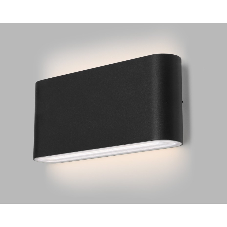 LED2 - LED vägglampa för utomhusbruk FLAT 2xLED/5W/230V IP65 3000K/4000K/5700K svart
