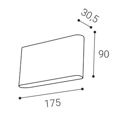LED2 - LED vägglampa för utomhusbruk FLAT 2xLED/5W/230V IP65 3000K/4000K/5700K svart