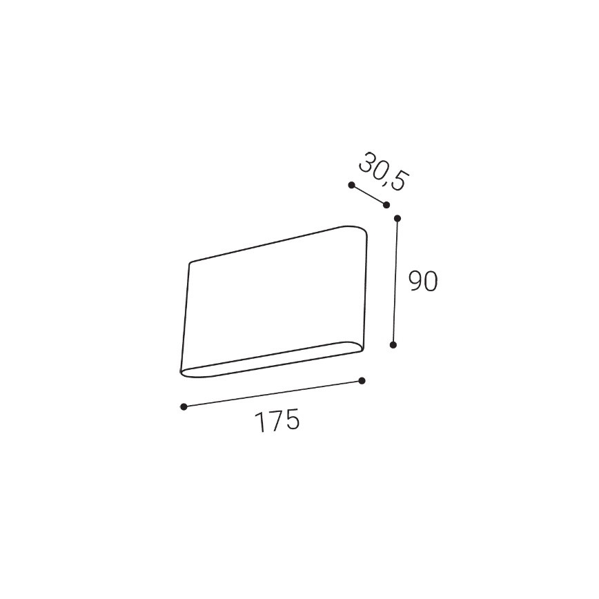 LED2 - LED vägglampa för utomhusbruk FLAT 2xLED/5W/230V IP65 3000K/4000K/5700K svart