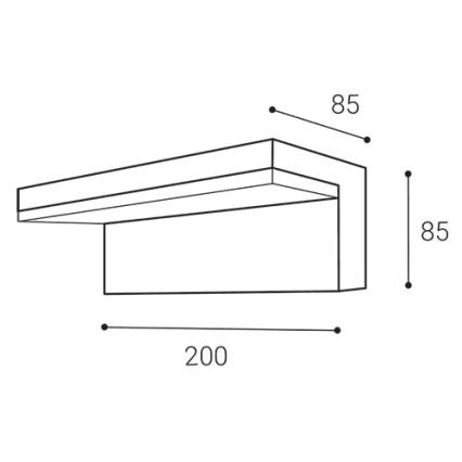 LED2 - LED vägglampa för utomhusbruk HUGO LED/9W/230V IP54 3000K/4000K
