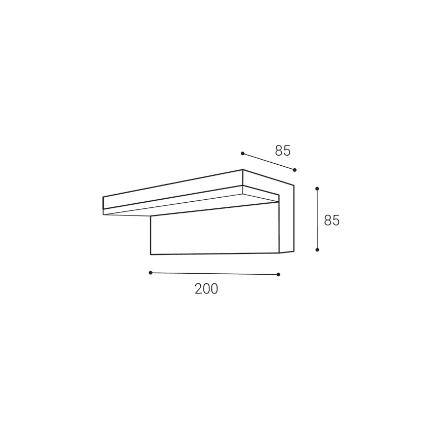 LED2 - LED vägglampa för utomhusbruk HUGO LED/9W/230V IP54 3000K/4000K