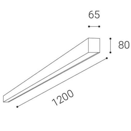 LED2 - LED Ytmonterad takbelysning LINO LED/30W/230V 3000/3500/4000K svart