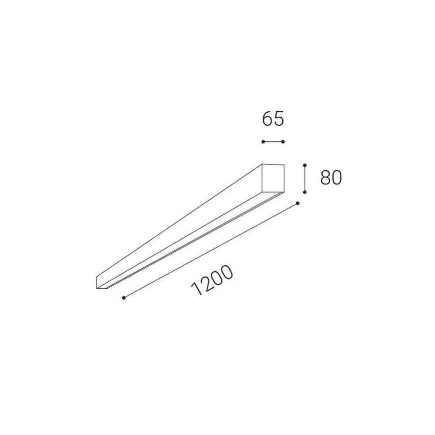 LED2 - LED Ytmonterad takbelysning LINO LED/30W/230V 3000/3500/4000K svart