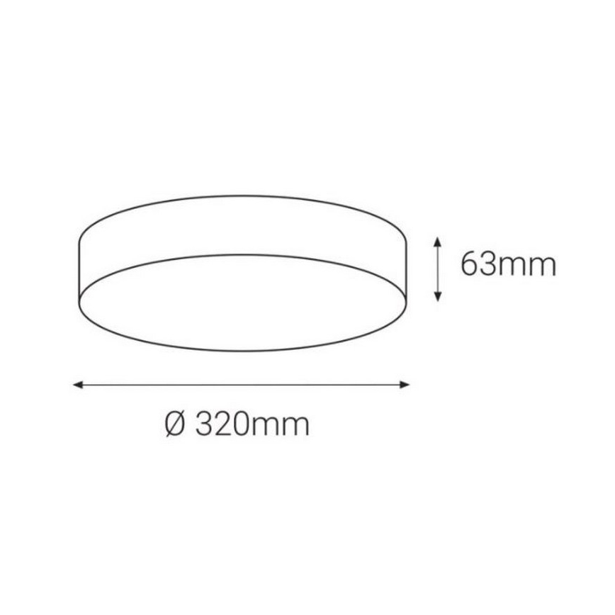 LED2 - Utomhus LED taklampa  med sensor  DRUM LED/21W/230V IP65 3000K/4000K/6500K