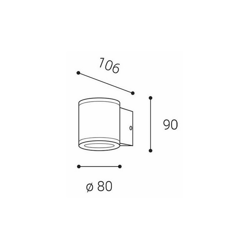 LED2 - Utomhus Väggbelysning MIDO 1xGU10/50W/230V antracit IP54
