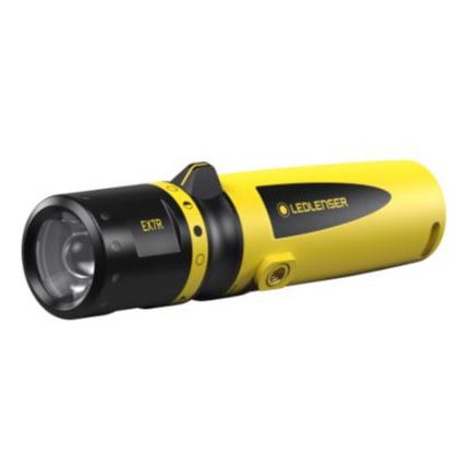 Ledlenser EX7R - dimbar uppladdningsbar LED-ficklampa, 3250 mAh, IP68, 220 lm, 45 h, gul