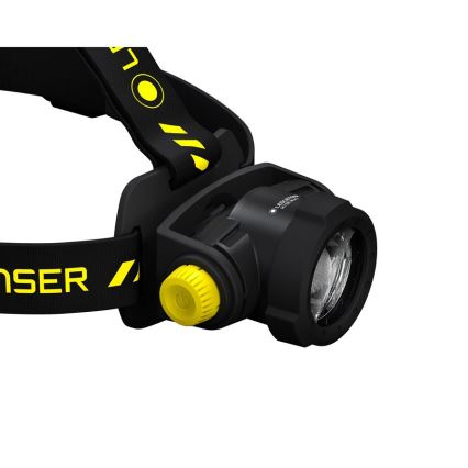Ledlenser H15R WORK - LED-uppladdningsbar pannlampa med dimbar funktion, 4800 mAh, IP67, 2500 lm, 70 timmar, svart