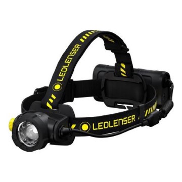 Ledlenser H15R WORK - LED-uppladdningsbar pannlampa med dimbar funktion, 4800 mAh, IP67, 2500 lm, 70 timmar, svart