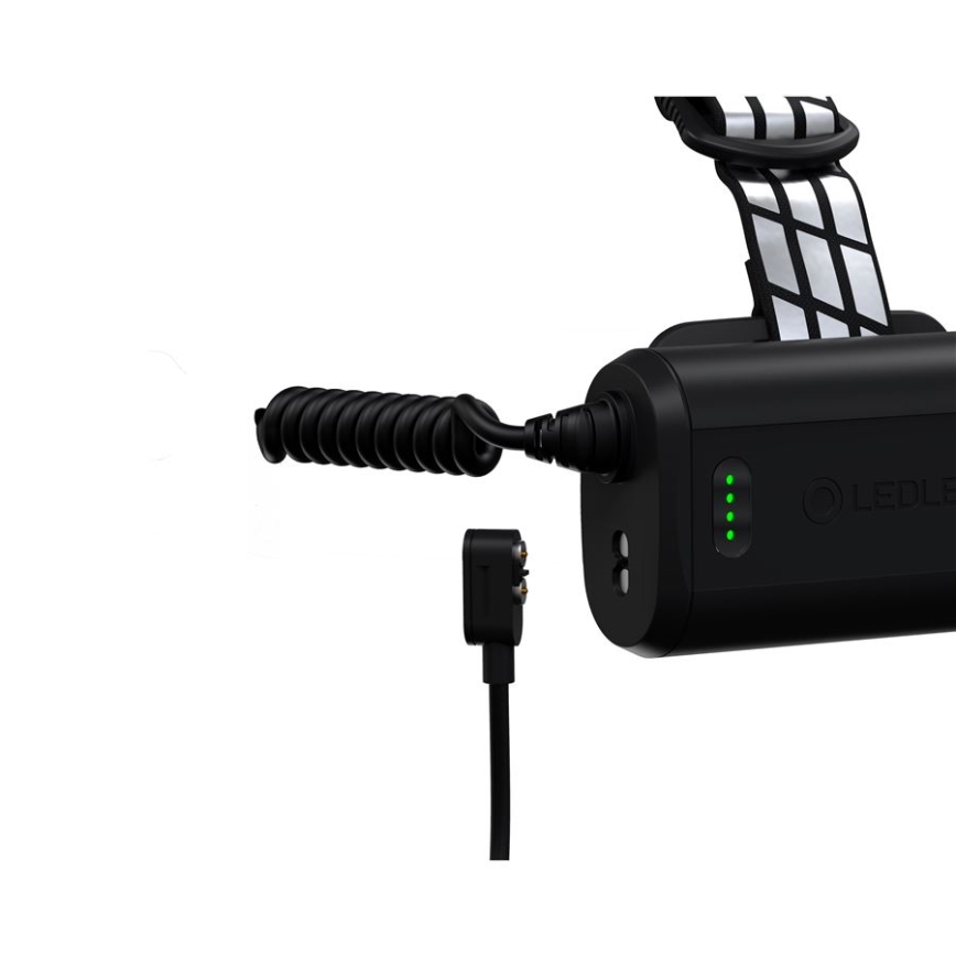 Ledlenser H19R SIGNATURE - LED uppladdningsbar pannlampa med justerbar ljusstyrka, 4800 mAh, IP68, 4000 lm, 20 h, svart