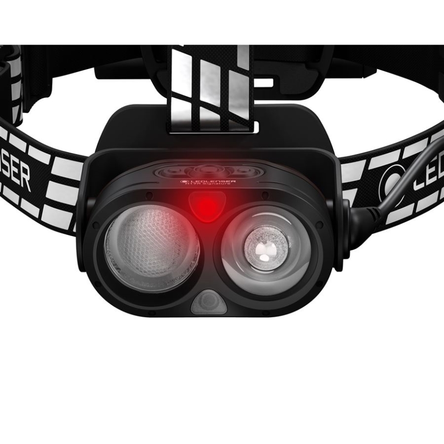 Ledlenser H19R SIGNATURE - LED uppladdningsbar pannlampa med justerbar ljusstyrka, 4800 mAh, IP68, 4000 lm, 20 h, svart