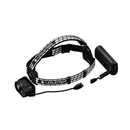 Ledlenser H19R SIGNATURE - LED uppladdningsbar pannlampa med justerbar ljusstyrka, 4800 mAh, IP68, 4000 lm, 20 h, svart
