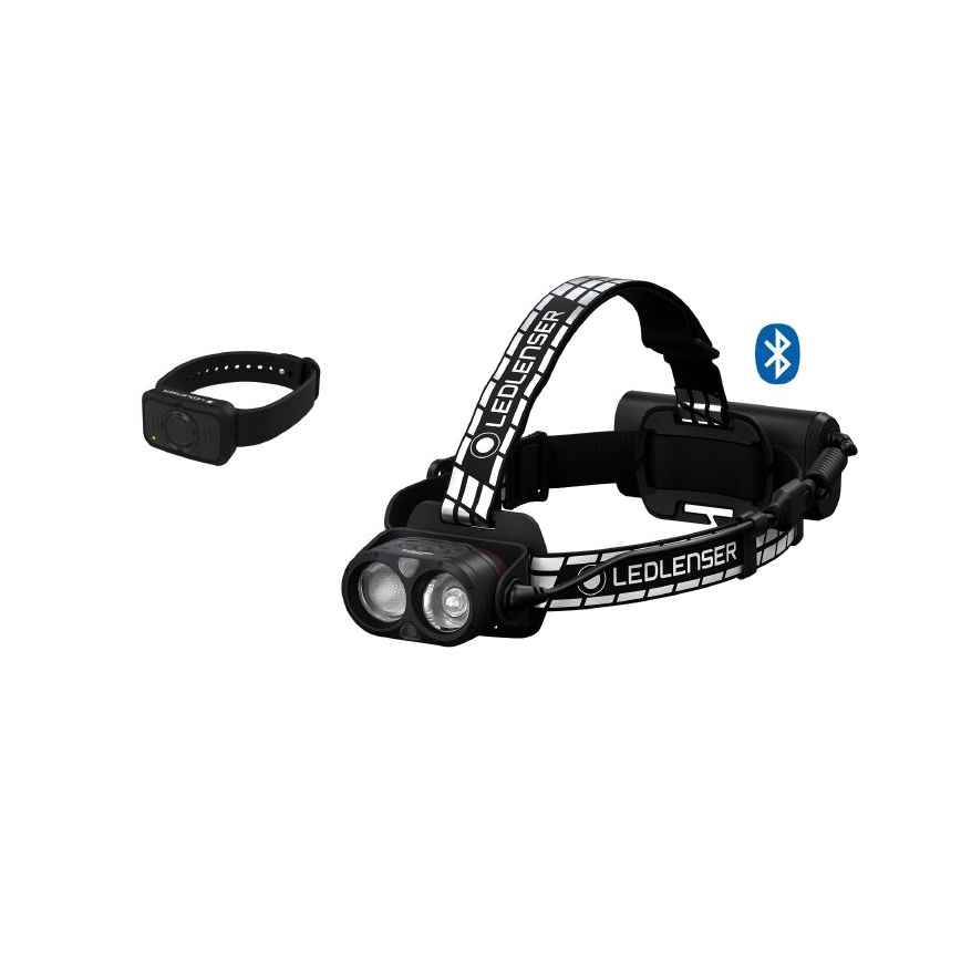 Ledlenser H19R SIGNATURE - LED uppladdningsbar pannlampa med justerbar ljusstyrka, 4800 mAh, IP68, 4000 lm, 20 h, svart