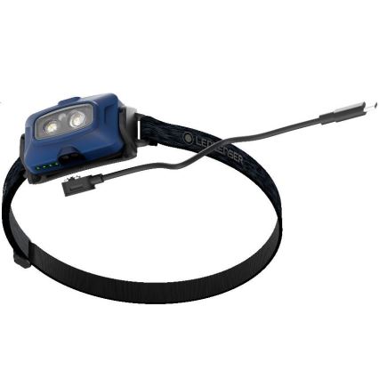 Ledlenser HF4R Core - Dimmbar uppladdningsbar LED-pannlampa, 1000 mAh, IP68, 500 lm, 35 h, blå