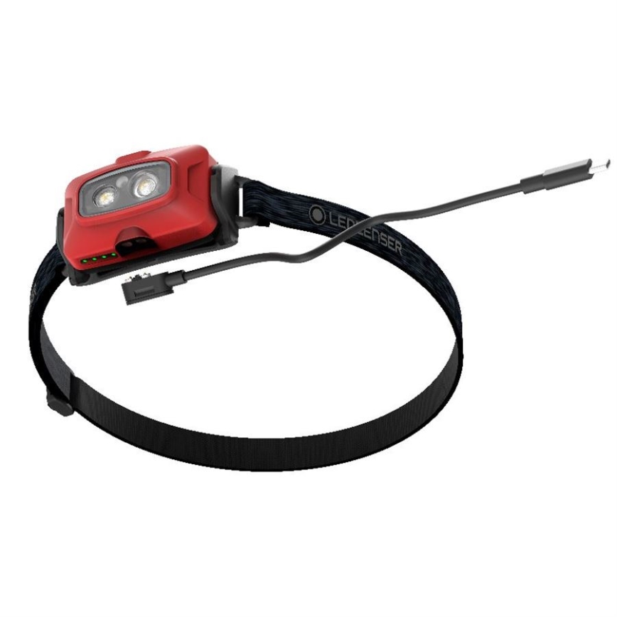 Ledlenser HF4R Core - LED dimmbar uppladdningsbar pannlampa LED/1000 mAh IP68 500 lm 35 h röd