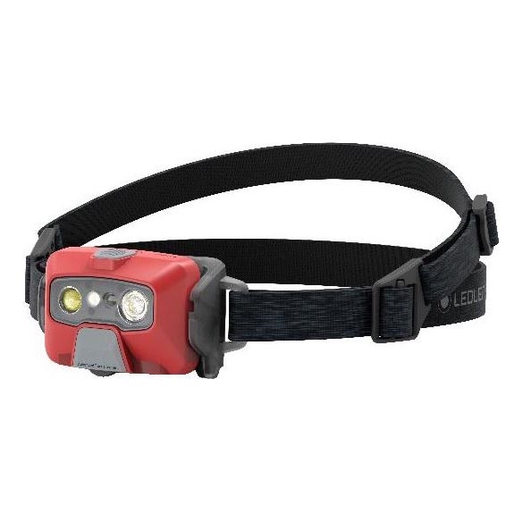 Ledlenser HF6R Core - Dimmbar uppladdningsbar LED-pannlampa 2000 mAh, IP68, 800 lm, 60 h, röd