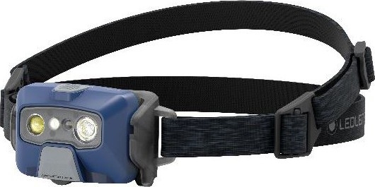 Ledlenser HF6R Core - uppladdningsbar, dimmbar LED-pannlampa, 2000 mAh, IP68, 800 lm, upp till 60 timmar, blå