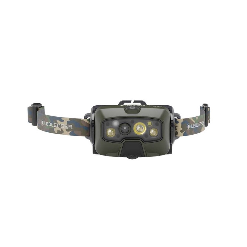 Ledlenser HF8R Core RGB - dimbar uppladdningsbar LED-pannlampa LED/3700 mAh IP68 1600 lm 90 h grön