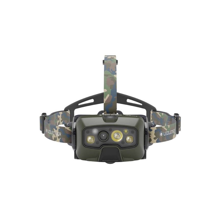 Ledlenser HF8R Core RGB - dimbar uppladdningsbar LED-pannlampa LED/3700 mAh IP68 1600 lm 90 h grön