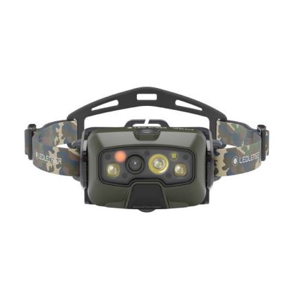 Ledlenser HF8R Core RGB - dimbar uppladdningsbar LED-pannlampa LED/3700 mAh IP68 1600 lm 90 h grön