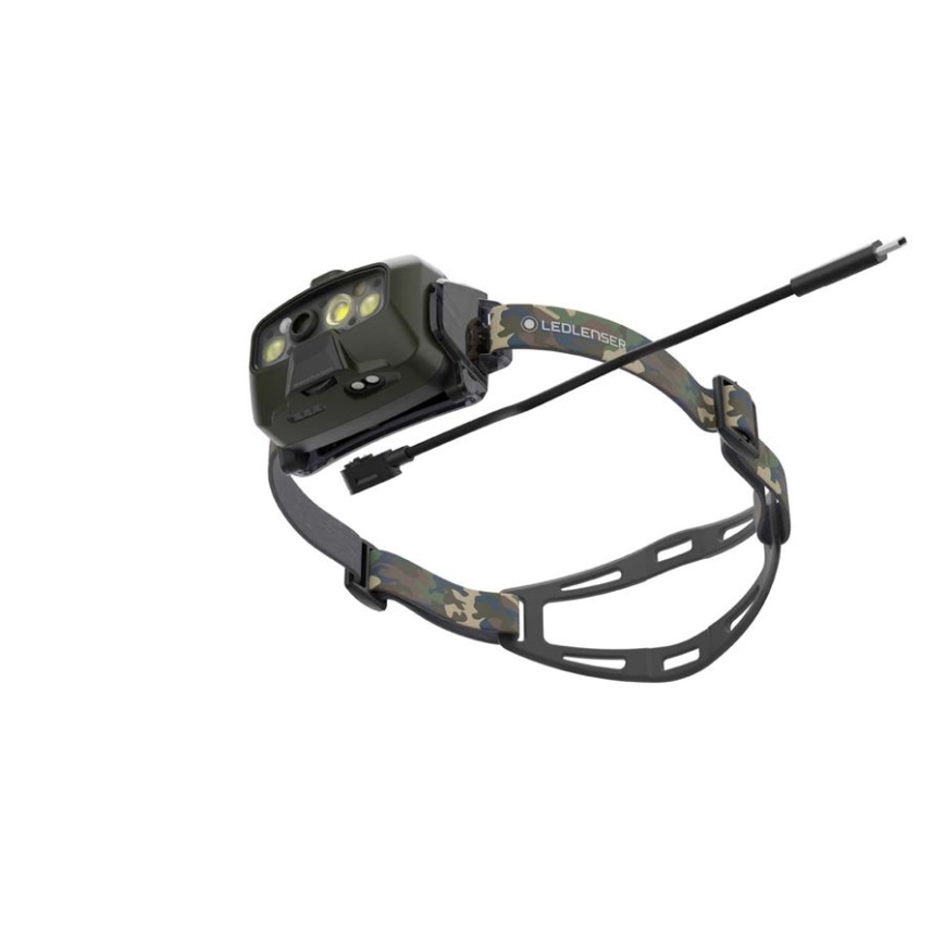 Ledlenser HF8R Core RGB - dimbar uppladdningsbar LED-pannlampa LED/3700 mAh IP68 1600 lm 90 h grön