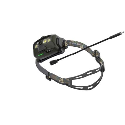 Ledlenser HF8R Core RGB - dimbar uppladdningsbar LED-pannlampa LED/3700 mAh IP68 1600 lm 90 h grön