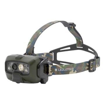 Ledlenser HF8R Core RGB - dimbar uppladdningsbar LED-pannlampa LED/3700 mAh IP68 1600 lm 90 h grön