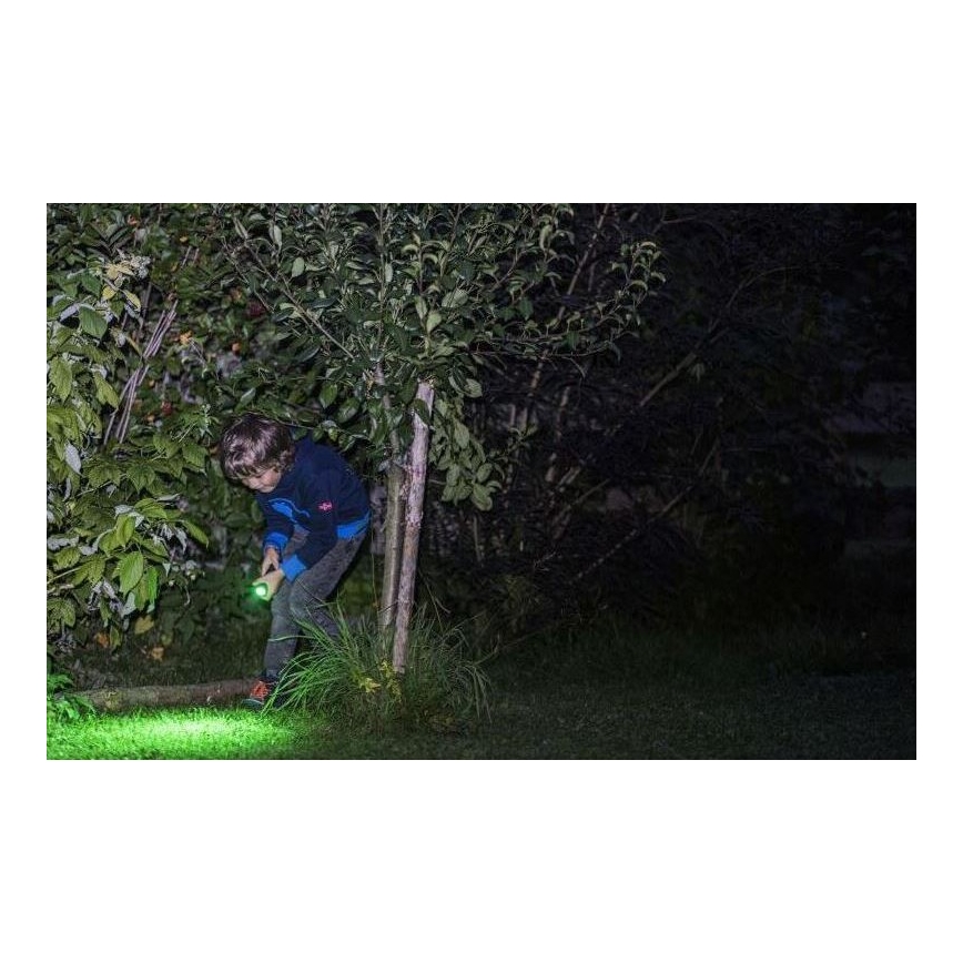 Ledlenser KIDBEAM4 DINO - LED dimbar barnficklampa LED/2xAAA IP44 grön