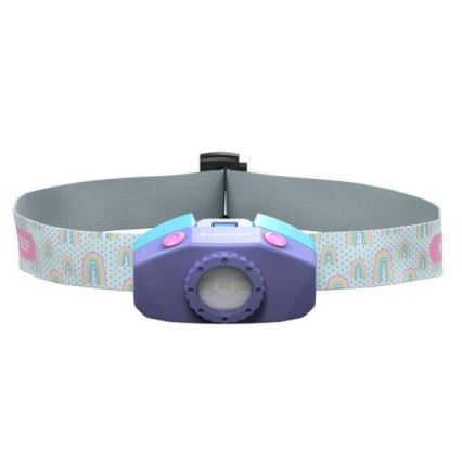 Ledlenser KIDLED2 RAINBOW - LED-dimmbar pannlampa för barn LED/1xAAA IPX4 40 lm 20h lila