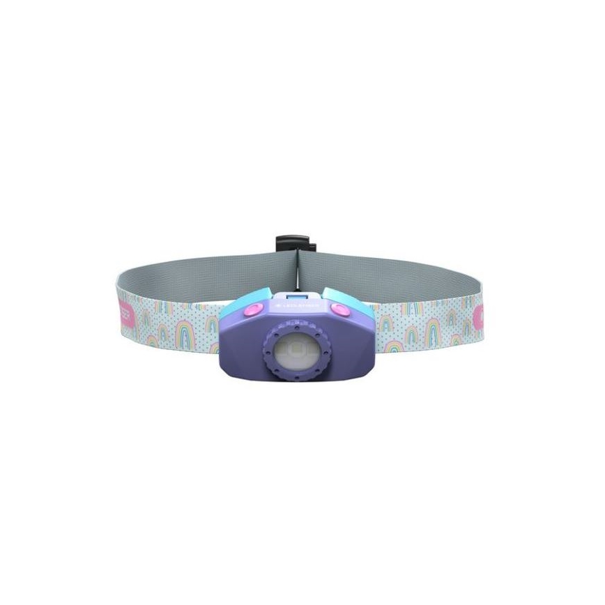 Ledlenser KIDLED2 RAINBOW - LED-dimmbar pannlampa för barn LED/1xAAA IPX4 40 lm 20h lila