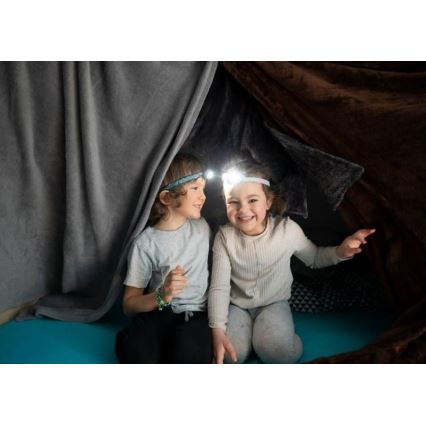 Ledlenser KIDLED4R DINO - Dimbar, uppladdningsbar LED-pannlampa för barn, 280 mAh, IPX4, 40 lm, 18 h, grön