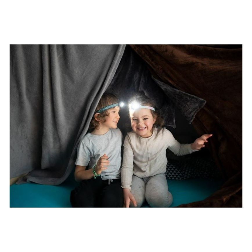 Ledlenser KIDLED4R RAINBOW - dimbar uppladdningsbar pannlampa för barn LED/280 mAh IPX4 40 lm 18 h lila