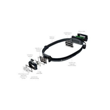 Ledlenser NEO3 - dimbar LED-pannlampa LED/3xAAA IP54 400 lm 20 h svart/vit