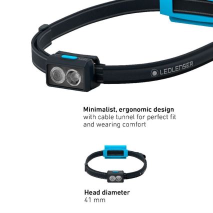 Ledlenser NEO3 - LED-dimbar pannlampa LED/3xAAA IP54 400 lm 20 h blå