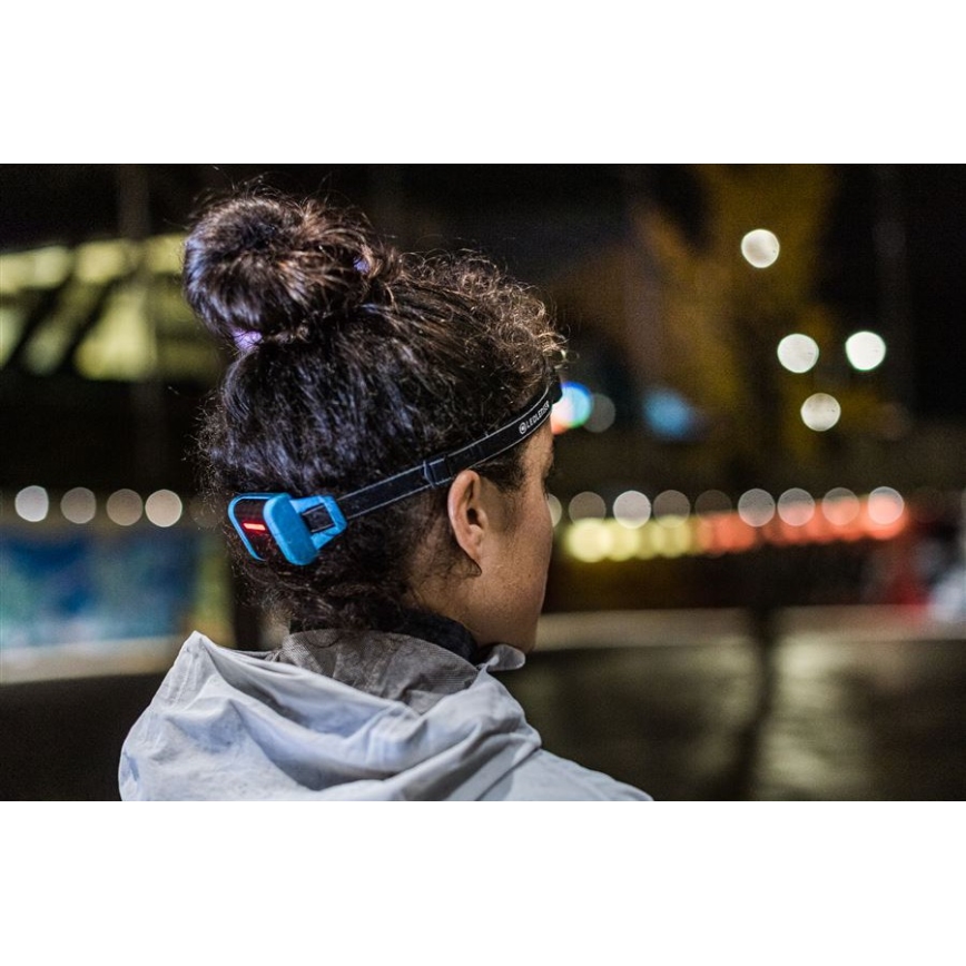 Ledlenser NEO5R - Dimmbar LED-uppladdningspannlampa LED/1800 mAh IP54 600 lm 35 h blå