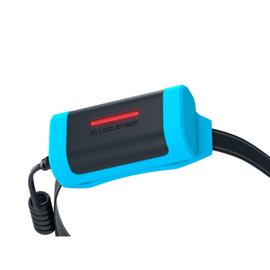 Ledlenser NEO9R - dimbar uppladdningsbar LED-pannlampa, 5000 mAh, IP54, 1200 lm, 120 h, svart/blå
