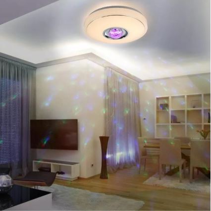 LEDRGB ljusreglerad taklampa  MAGIC DISCO LED/18W/230V + fjärrkontroll 